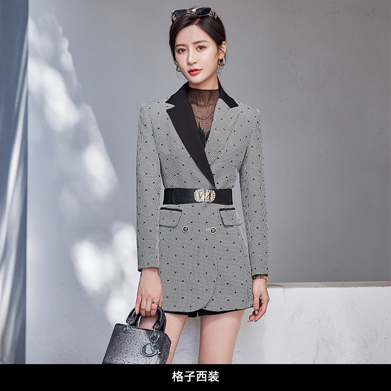 Plaid jacket KY2315
