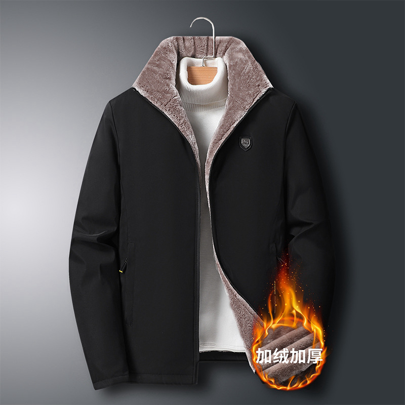 Chaqueta acolchada de algodón invierno para hombre Nueva ropa de papá Chaqueta acolchada de algodón con forro polar de longitud media engrosada para hombre al por mayor