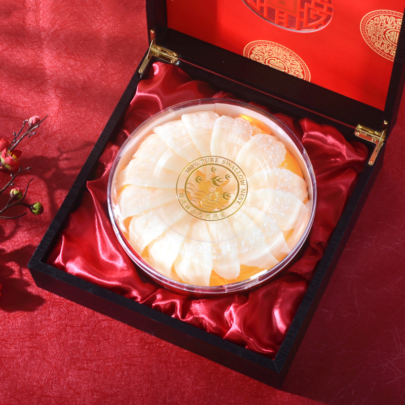 Caja de nido de pájaro tallada roja, caja de madera, caja de trazabilidad, caja de regalo de embalaje de 100g, 250g, caja vacía