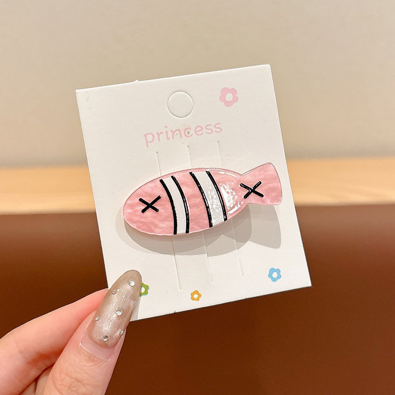新しいかわいいガーリーハート熱帯魚ヘアピンアセテートアクリルカモノハシクリップ前髪ヘアサイドクリップイン帽子|undefined