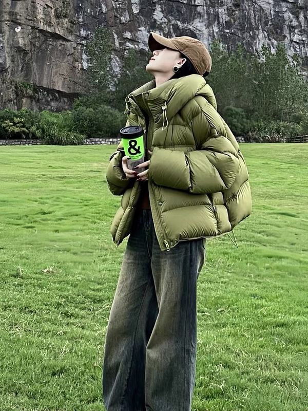 高级感超好看泡芙棉服冬季2025新款爆款短款连帽面包云朵宽松棉衣|undefined