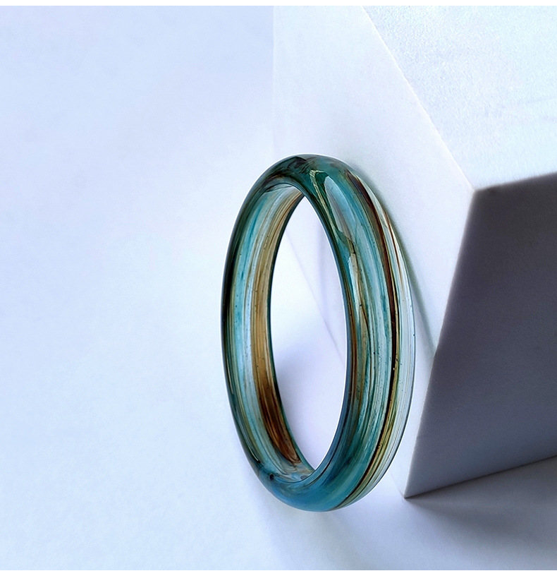 Holiday, Street Occasion Retro Simple Style Geometric Solid Color Arylic Bangles Wholesale