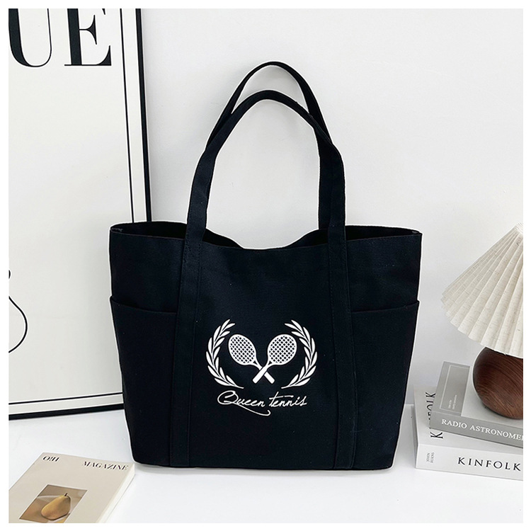 A new best-selling large-capacity casual canvas bag, a Korean-style fashionable and simple canvas bag for commuting to school undefined