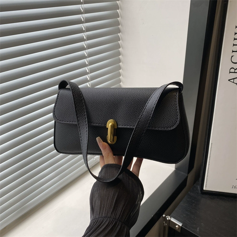 Французская персонализированная модная сумка под мышку для женщин 2025, новая сумка через плечо, стильная высококачественная ретро-сумка в стиле подмышки.