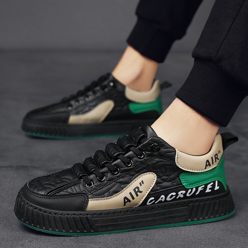 Men's Shoes 2024 Spring New Casual Thick-Soled Height-Increasing Shoes Men's Korean Style Fashion Sneakers Four-Season Student Sneakers