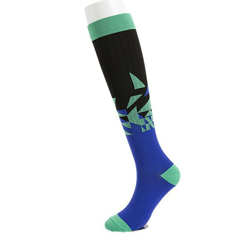 Compression Running Socks, Unisex Jacquard Knee-High Socks, Multiple Patterns, S/M & L/XL