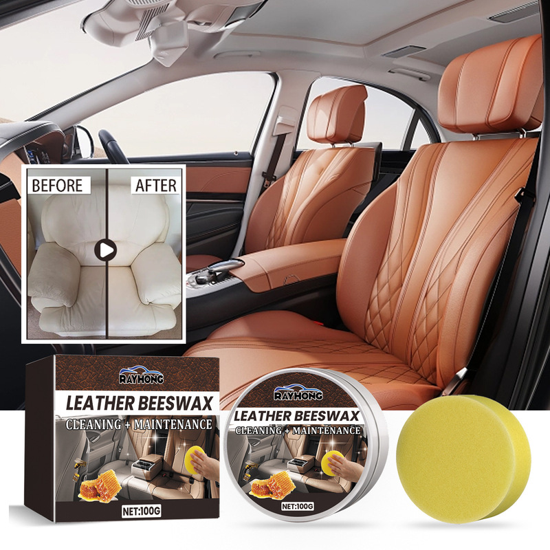 Rayhong Car Leather Care Cream, Car Cleaning, Renovation and Repair Cream for Damaged Leather Seats and Sofas