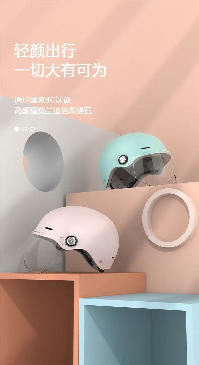 New Summer Certified Sun-Protective Electric Vehicle Safety Helmet, Universal for Men and Women, All-Season Half Helmet for Motorcycles