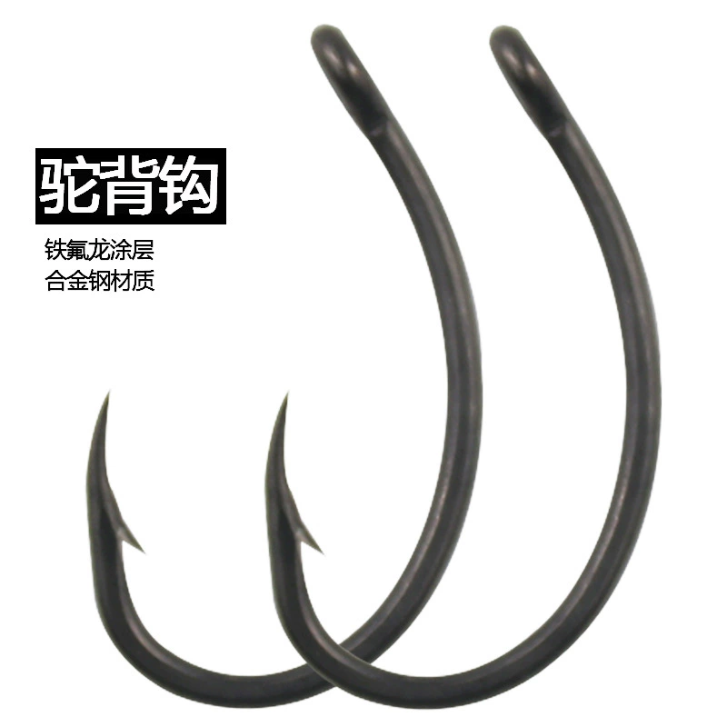 Европейский карповый крючок с колючей трубкой, настоящий изогнутый крючок с изогнутым ртом, усиленный крючок для волос для сома и карпа, крючок для червя.