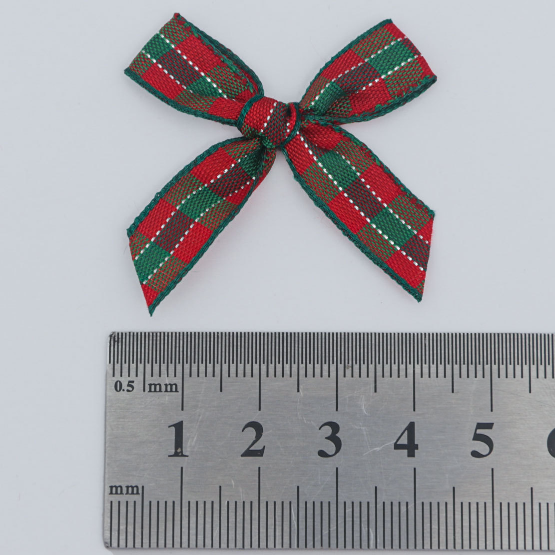 Red estilo fresco Plaid cinta DIY mano arco vacaciones decoración satén cinta arco al por mayor