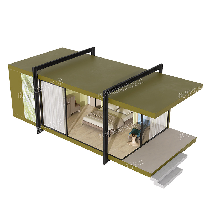 Campana de hotel al aire libre Granja de vacaciones pequeñas de una habitación y una sala de estar con baño nuevo estilo de campana de alojamiento residencial