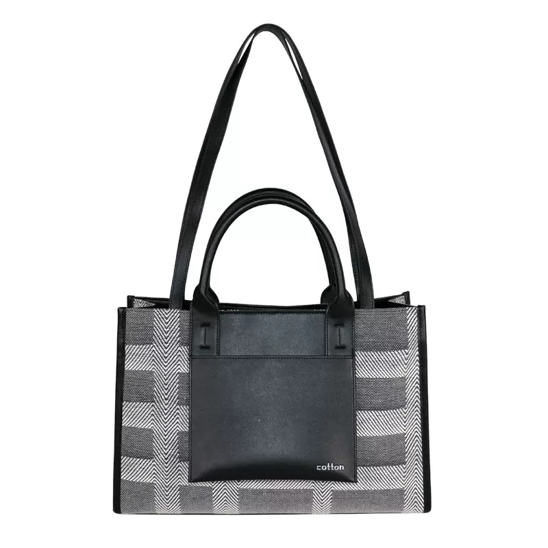 定制pu皮女包复古破烂乞丐包帆布铂金包 手提亲子包 棋盘格托特包