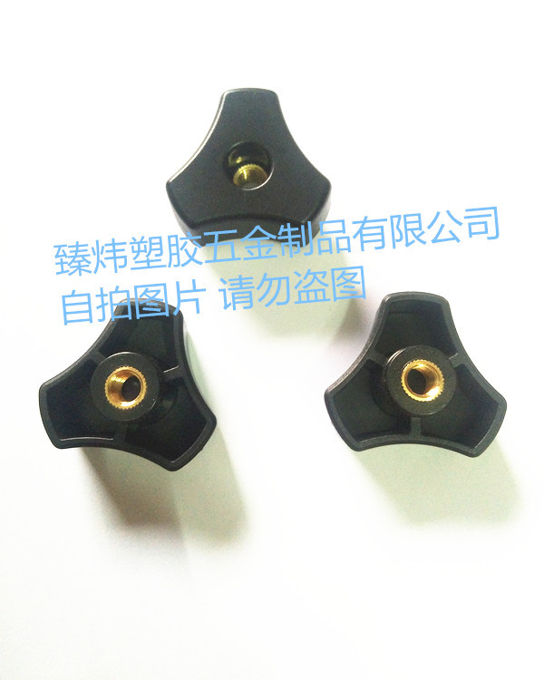 45#三角通孔胶头螺母 手拧 调节 旋钮 胶头螺母 螺帽/m6/m8/m10