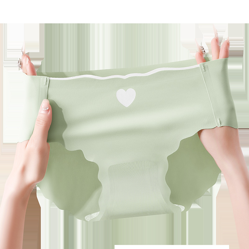 Ropa interior para mujer seda de hielo sin costuras algodón puro antibacteriano cintura media verano niñas pantalones cortos triangulares finos de gran tamaño refrescantes