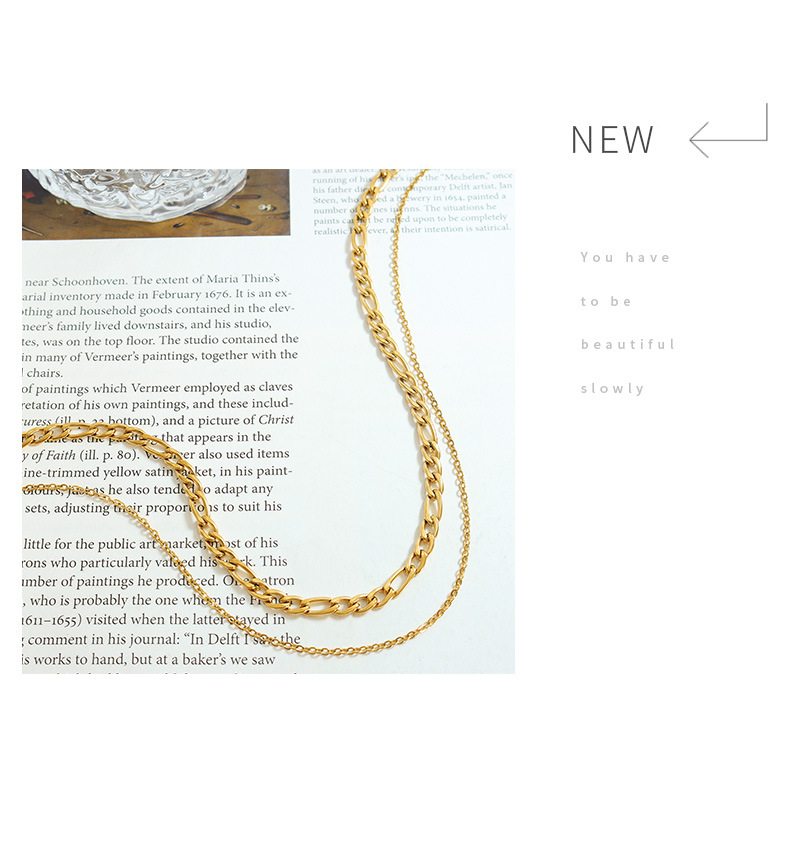 Fashion Solid Color Titanium Steel Plating Layered Necklaces Colorza_colorza_4