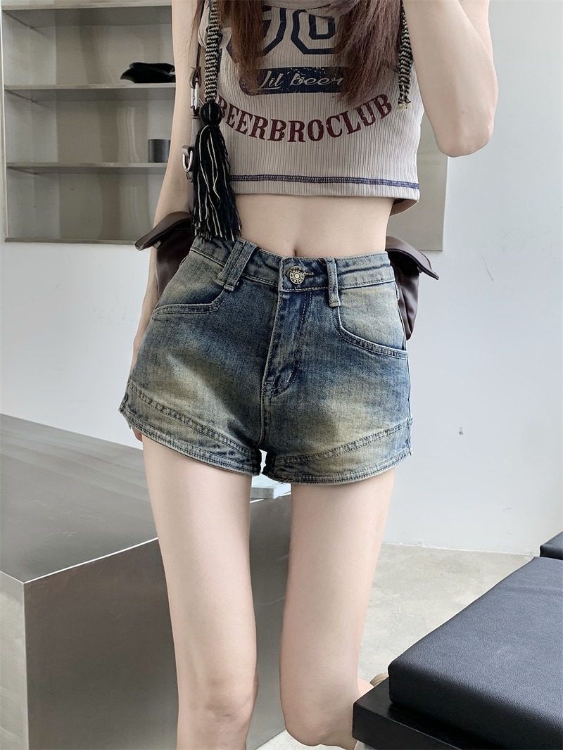 Women's Holiday Daily Streetwear Solid Color Shorts Distressed Washed Jeans Straight Pants display picture 11