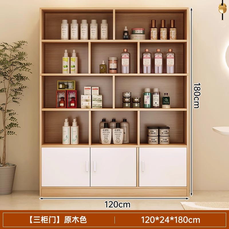 Estantes comerciales Barbería Gabinete de exhibición Salón de belleza Gabinete de productos Gabinete de exhibición de cosméticos Gabinete de exhibición simple Gabinete de salón de peluquería Contenedor