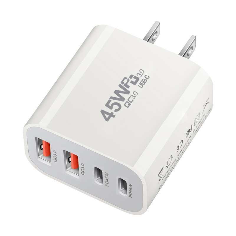 New 45W Gallium Nitride PD Charger Dual PD Dual USB Mini Quad Charger 45W Australian PD Direct Charge New 45W Gallium Nitride PD Charger Dual PD Dual USB Mini Quad Charger 45W Australian PD Direct Charge