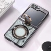 Suitable for Samsung ZFLIP5 folding electroplating rings mobile phone case ZFLIP4 magnetic suction ZFLIP3 anti -fall protective case