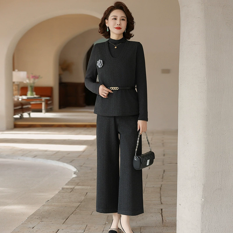 Физический оптовый модный набор мамы для весны и осени 2025 новая женская одежда среднего возраста