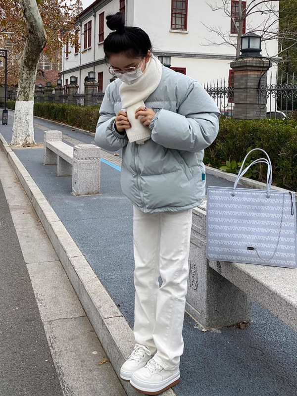 白色窄版牛仔裤女春季新款大码胖mm高腰弹力显瘦直筒推推烟管裤子|undefined