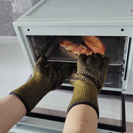 新品耐高温500度隔热防烫微波炉厨房耐热手套BBQ烧烤防火阻燃手套