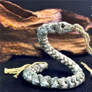 Hainan Original Ecology Big White Snake Bone Star Moon Bodhi Bracelet Bracelet Wen Play Hand Piece Buddha Bead Play Men's and Women's