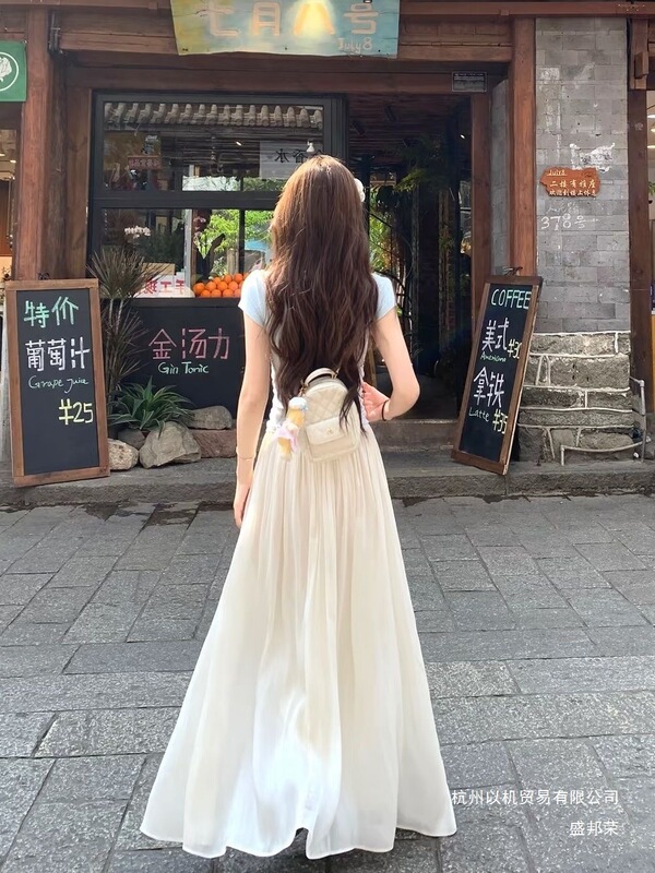 Direct Sale from the Manufacturer: Long, Flowing, Shimmering, High-Waisted, Elastic, A-Line, Extended-Length Pink Skirt for Tall Individuals