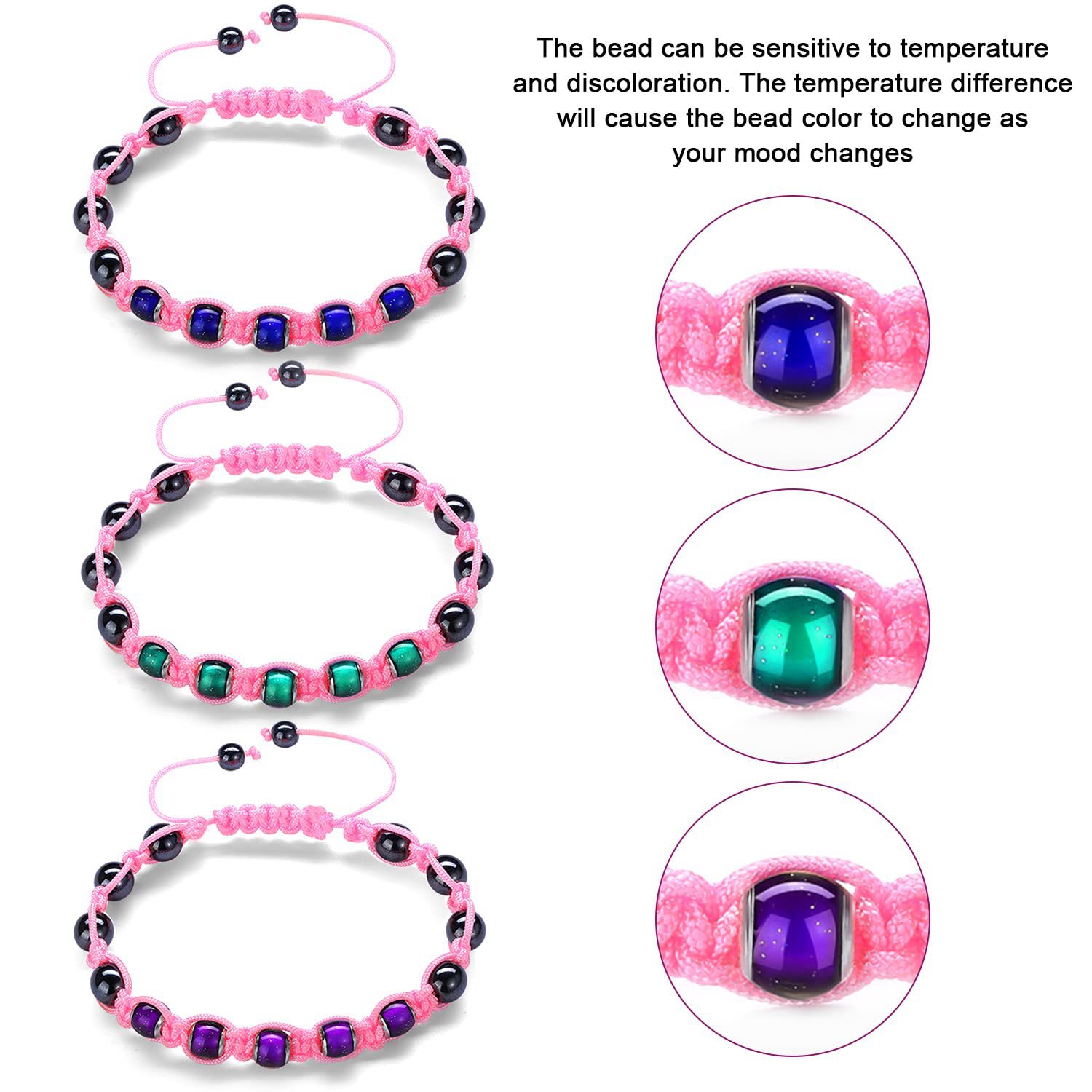 Fashion Round Mixed Materials Braid Bracelets display picture 5