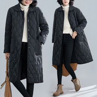Women's Plus Size Cotton-Padded Jacket Lightweight Cotton-Padded Jacket Loose Women's Age-Reducing 2023 Autumn and Winter New Korean Style Mid-Length Cotton-Padded Coat