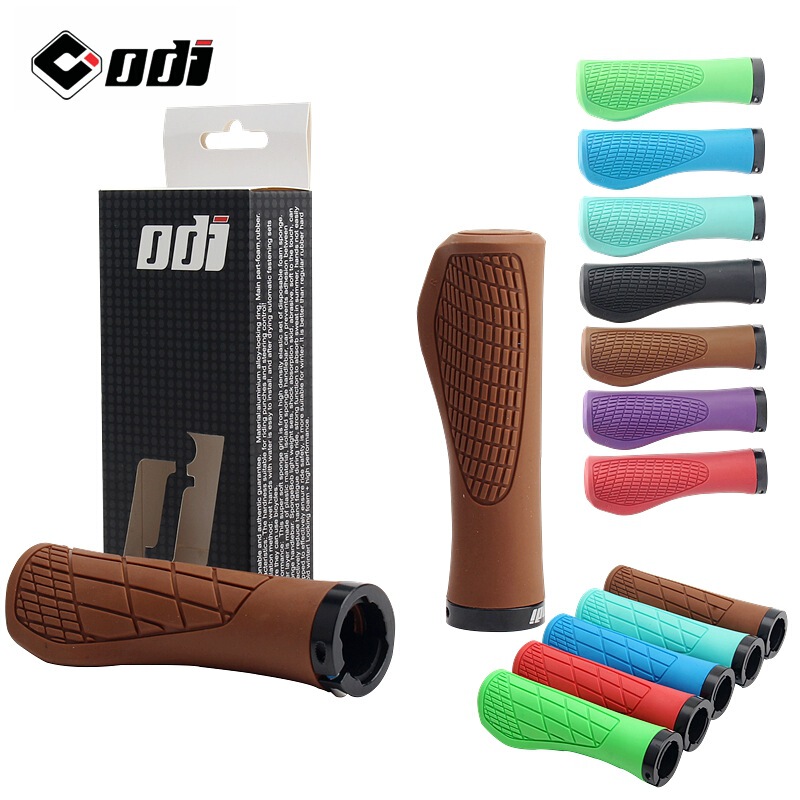 American ODI rubber meat ball grip mountain bike grip lockable non-slip shock-absorbing folding bike riding grip