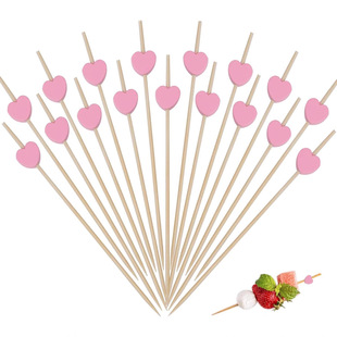 Cross-border New Red Love Fruit Peach Heart Sign Valentine's Day Tanabata Festival Confession Season Cocktail Decorative Bamboo Sign