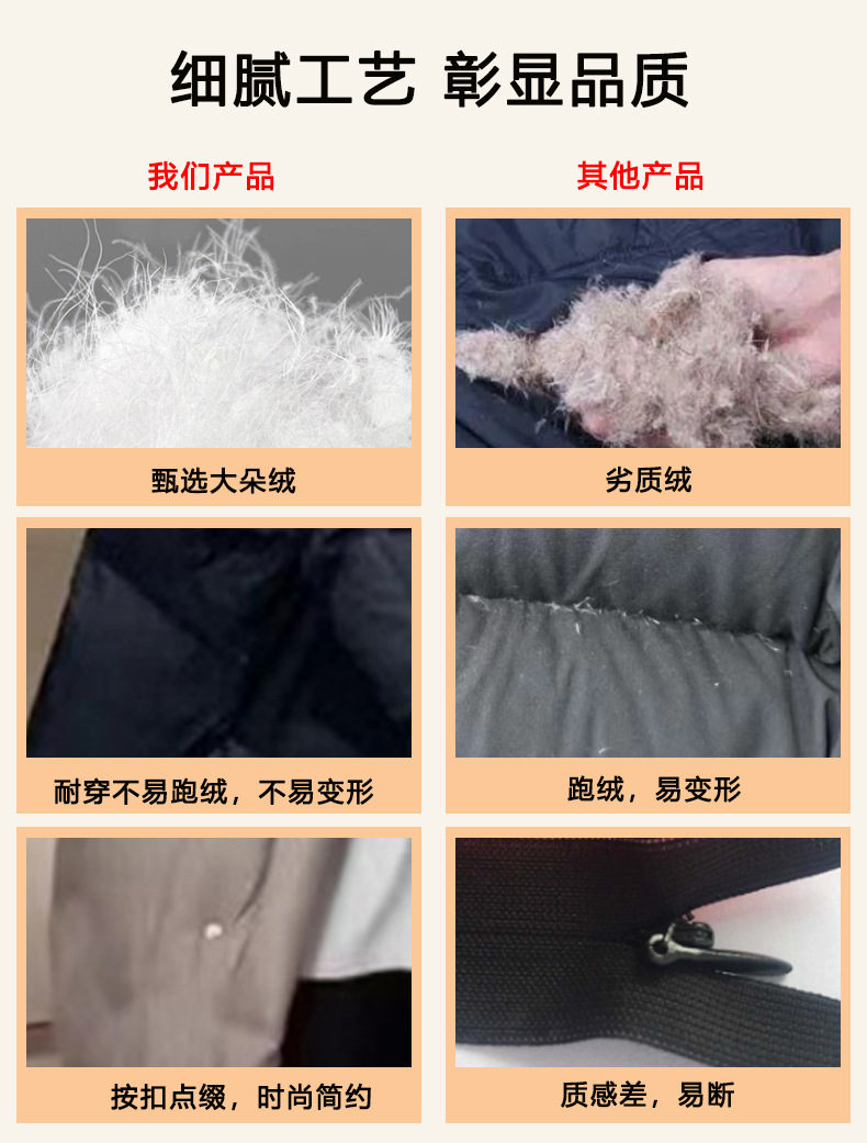 羽绒服高充绒量新款冬季女鸭绒平湖工厂高级感外套长款批发HD-阿里巴巴