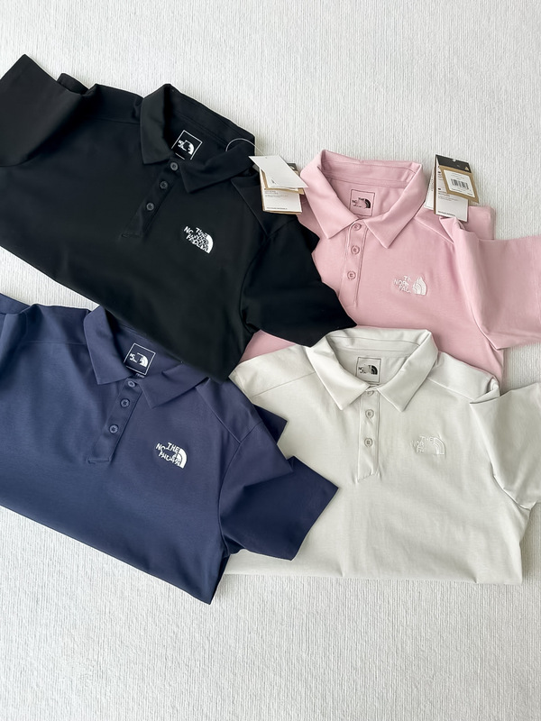 北脸经典小logo刺绣翻领polo衫夏季短袖男女同款T恤休闲百搭上衣|undefined