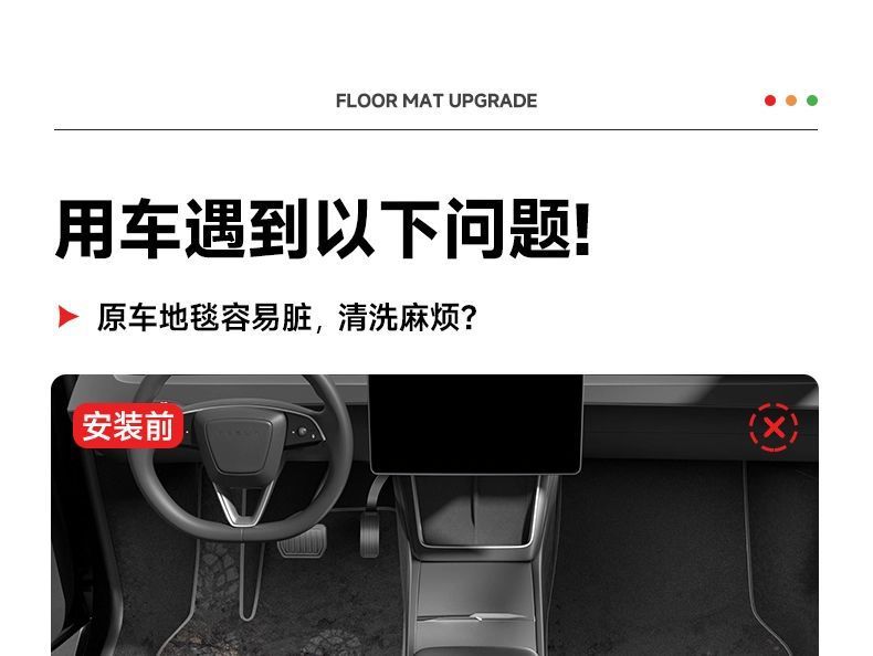 [Cross-border exclusive] Suitable for Model YL, full set of floor mats for the entire car, including front and rear trunk mats and storage bins, made of TPE material