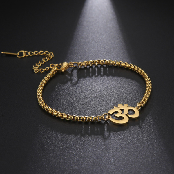 Golden pendant stainless steel for yoga