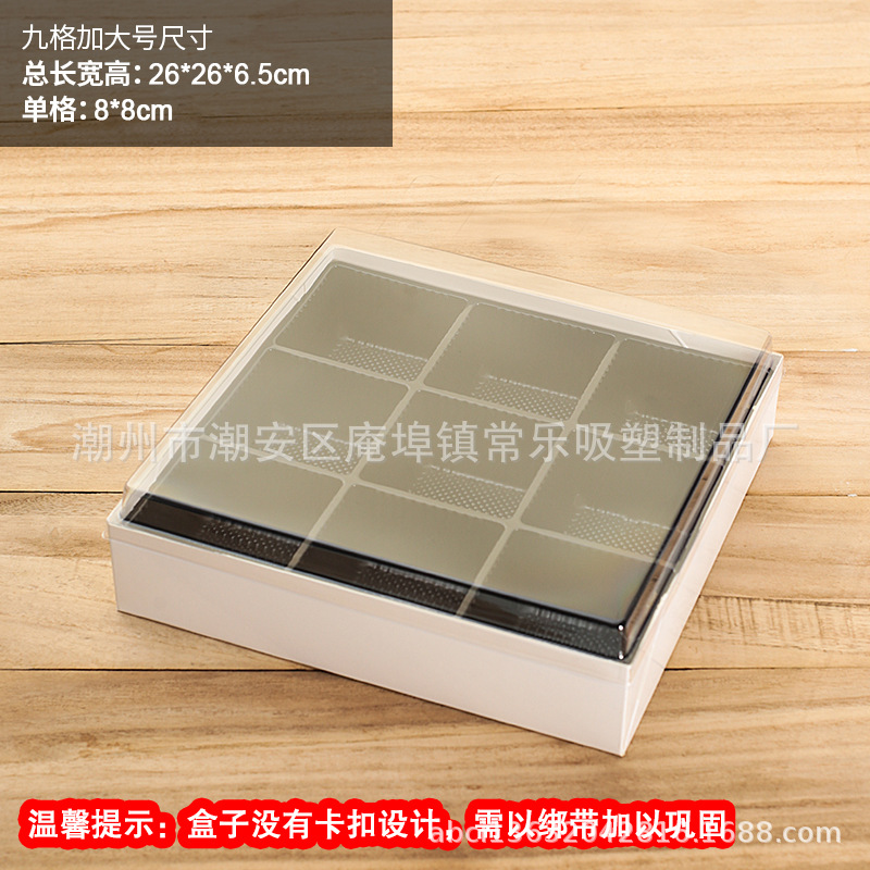 Caja de embalaje de corte de frutas y frutas plegables de una sola caja de plástico de papel antivaho desechable de cuarenta y nueve compartimentación de frutas y verduras con tapa