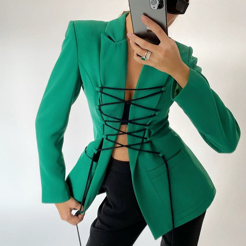 Long-sleeve, belt, small classic suit jacket, 2021 collection
