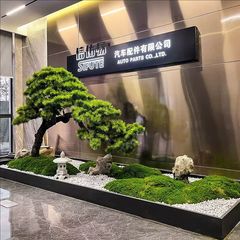 新中式仿真迎客松室内造景装饰景观罗汉松假松树绿植橱窗玄关角落