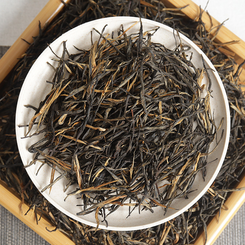 批发云南滇红茶 经典58一芽一叶 银针直条茶叶 松针红茶