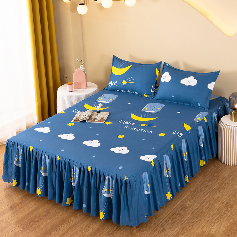 Sábanas, una sola pieza, falda de cama para el hogar, cubierta de cama, cubierta de cama, cubierta de cama antideslizante, falda, falda, falda de cama, cubierta de cama, cubierta protectora Simmons