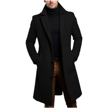 Factory export men's clothes工厂生产出口男装长款西装领冬大衣
