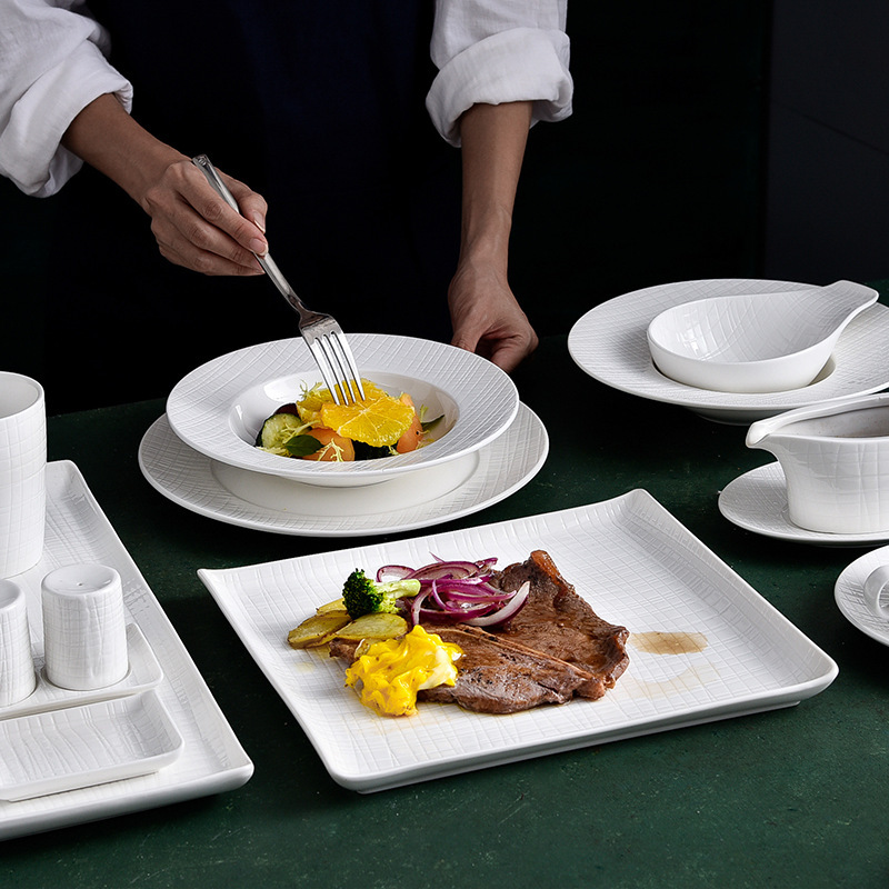 Ceramic Tableware Set Creative Light Luxury Hotel Dish Set Table Household Western Food Dish Gift Rice Bowl Dish Cup Combination