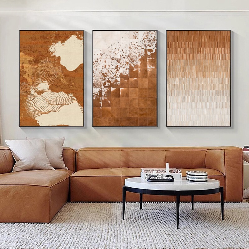 Modern Minimalist Brown Decorative Painting Abstract Single-Panel Art for Dining Room, Entryway, Living Room, Sofa Background Wall Modern Minimalist Brown Decorative Painting Abstract Single-Panel Art for Dining Room, Entryway, Living Room, Sofa Background Wall