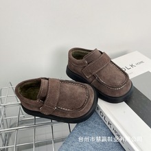 新款百搭小童美拉德2025秋冬女童豆豆鞋皮鞋男勃肯鞋儿童复古风子