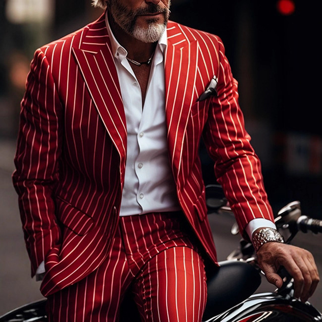 Custom-made single-breasted two-button plaid blazer for men, casual slim-fit suit jacket, men's coat