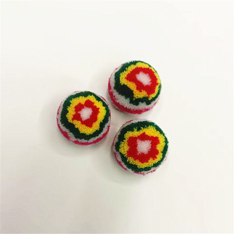3cm3.5cm六层花球DIY修圆开司米球日韩新款毛球饰品配件厂家批发