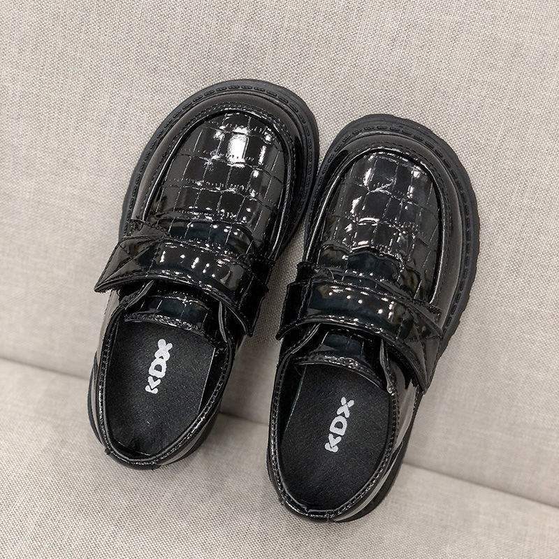 男童小皮鞋黑色英伦风2025春季单鞋儿童软底女童中大童演出鞋子潮