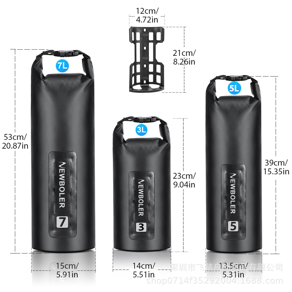 NEWBOLER portátil multifuncional bicicleta tenedor bolsa 3L7L impermeable montaña carretera marco bolsa cross-country de larga distancia