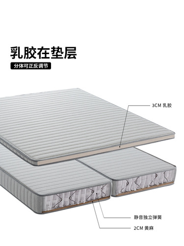 Folding mattress Coconut Brown Simmons half soft and half hard spring mattress soft and hard dual-purpose foldable mattress